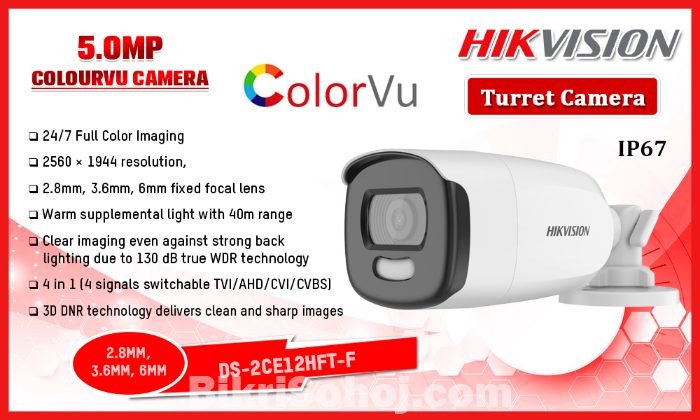 Hikvision DS-2CE12HFT-F 5 MP ColorVu Mini Bullet Cc Camera